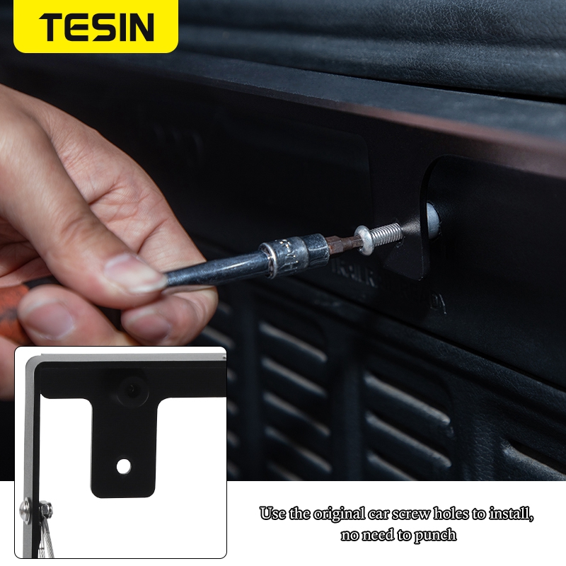 TESIN Tailgate Table Rear Door Foldable Shelf Storage Rack Bracket Off-Road Travel For Jeep Wrangler JL 2018 2019 2020 2021 2022