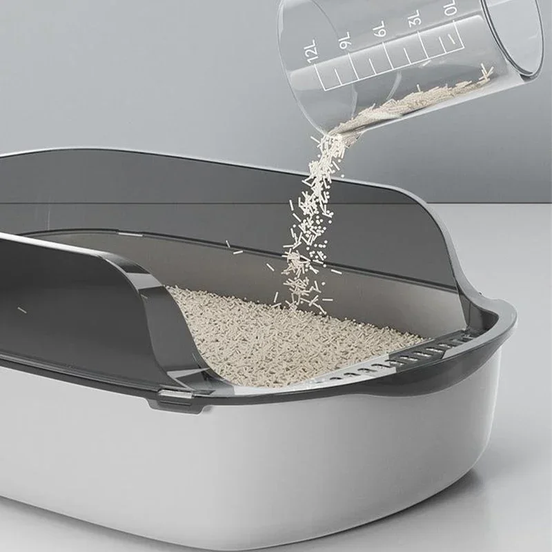 Large Capacity Cat Litter Box Cats Toilet Sandbox for Kitty Cats Splashproof Cat Tray Artículos Para Mascotas 자동화장실 Litiere Chat