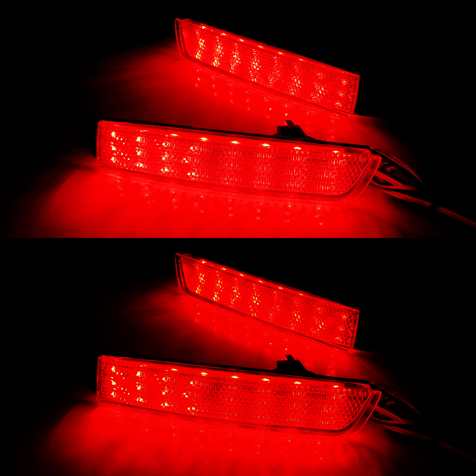 For Nissan Juke Murano Sentra Quest Infiniti FX35 FX37 F50 QX70 Red LED Rear Bumper Reflector Brake Stop Light Lamp
