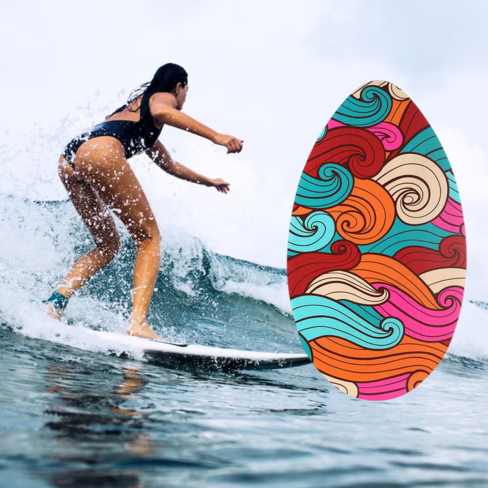 30/35/41inch Surfing Skimboard Standing Shallow Water Wooden sports for Beginner Adult Kids Deck Skim Board