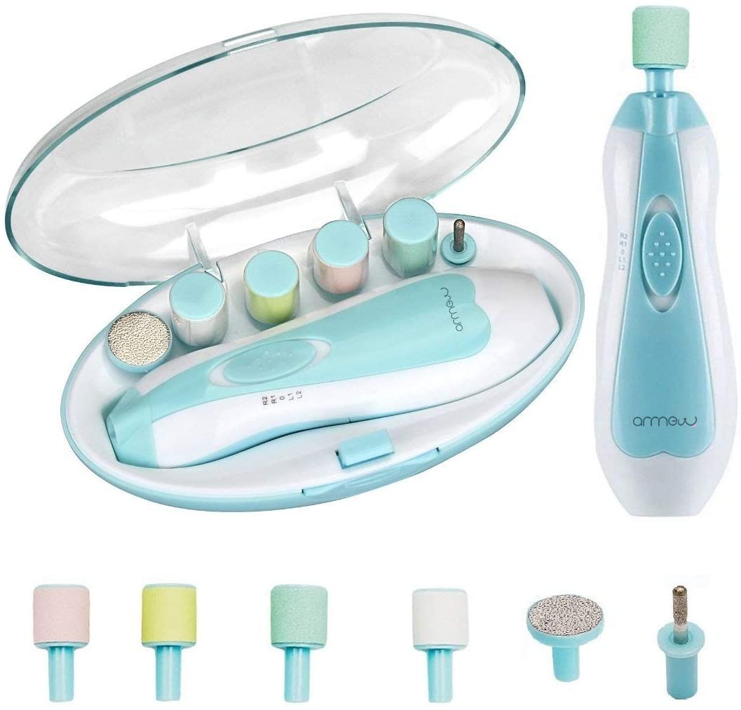 Baby Care Product Electric Nail Clipper Cutter Baby Nail Trimmer Upgraded Design with 6 Grinding Heads Safe for Your Baby Nail