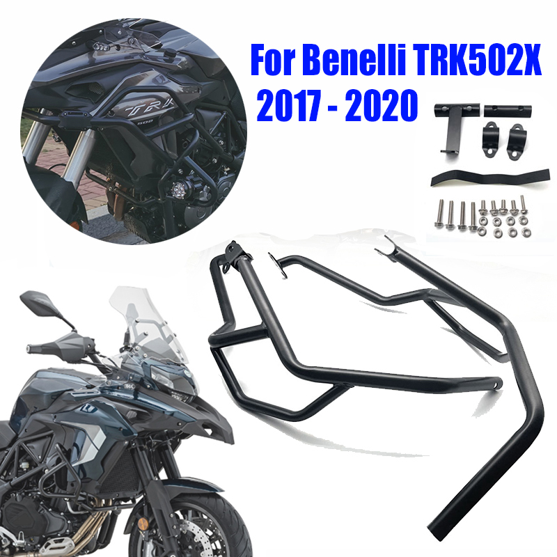 TRK502 Motorcycle Engine Guard Bumper Highway Crash Bar For Benelli TRK502X TRK 502X TRK 502 X BJ500GS-A 2017 - 2020 Accessories