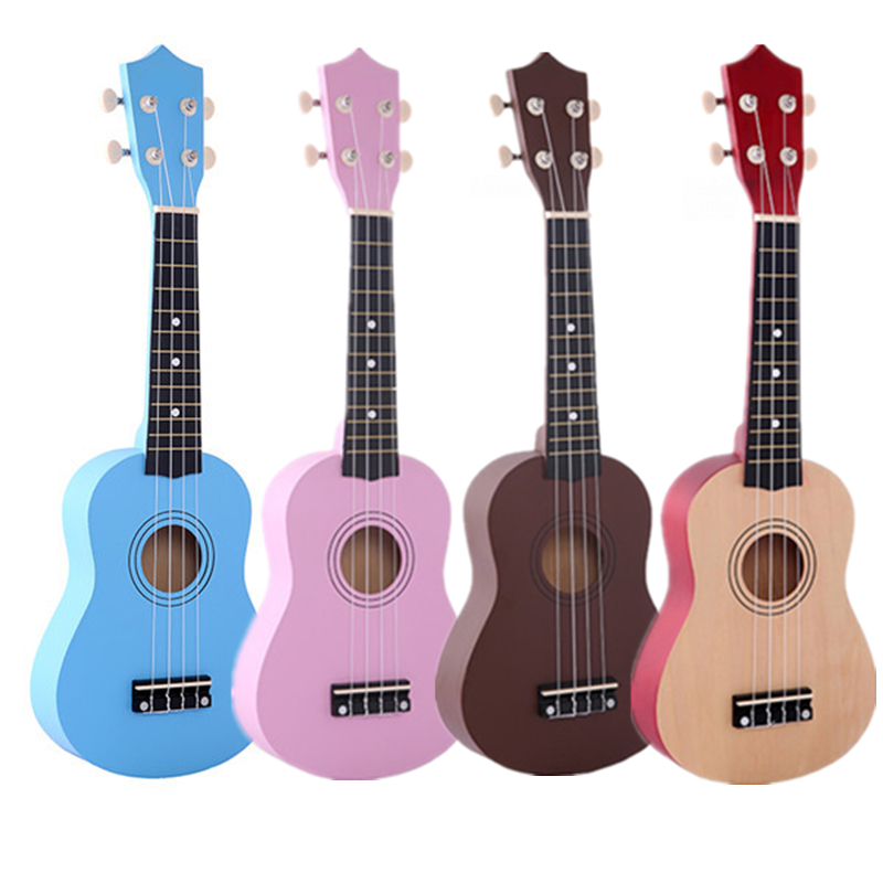 21 Inch Soprano Ukulele Hawaii 4 String Guitar Tuner Pick Ukelele Bag Musical Instruments for Children Kids Christmas Gifts