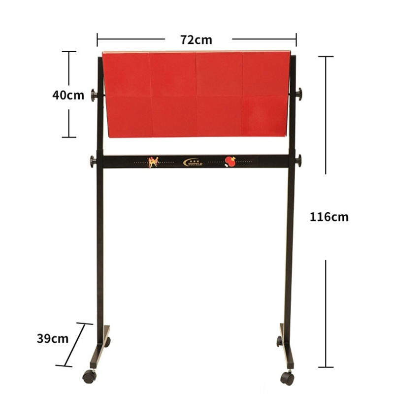 Mobile Stand Table Tennis Rebound Board with 8 pcs of Rubber Sheets for Self-training At Home