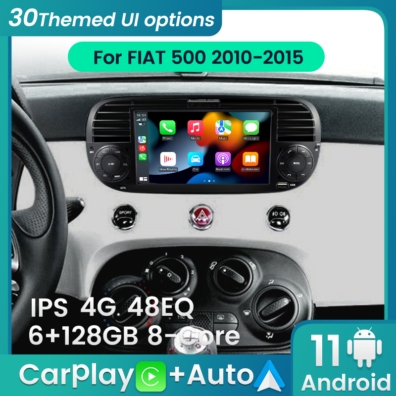 Autoaudio Car Radio For fiat 500 android car intelligent system For Carplay android auto Car multimedia player WIFI RDS DSP BT