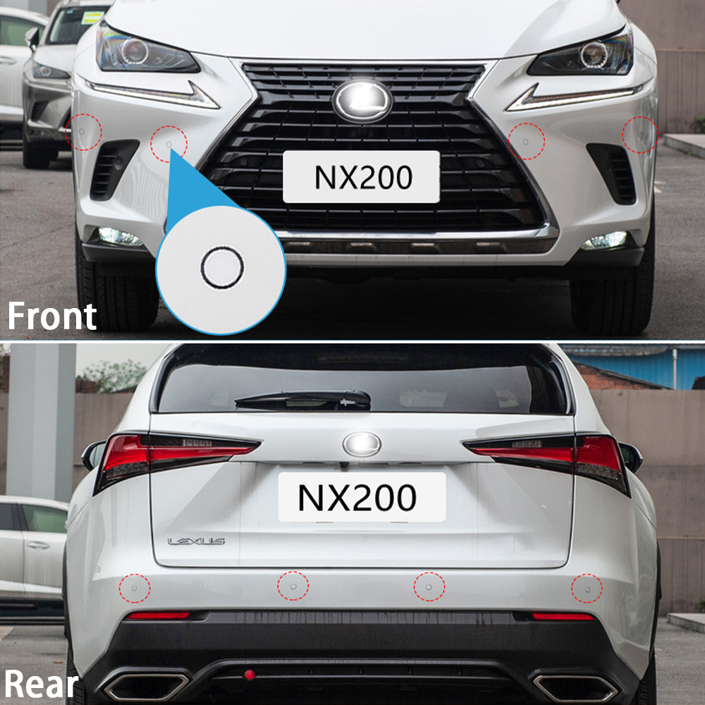 ZJCGO Parking Sensor Kit Car Parktronic Backlight Reverse Radar Monitor System for Lexus NX NX200 NX200t NX300h AZ10 2015~2021