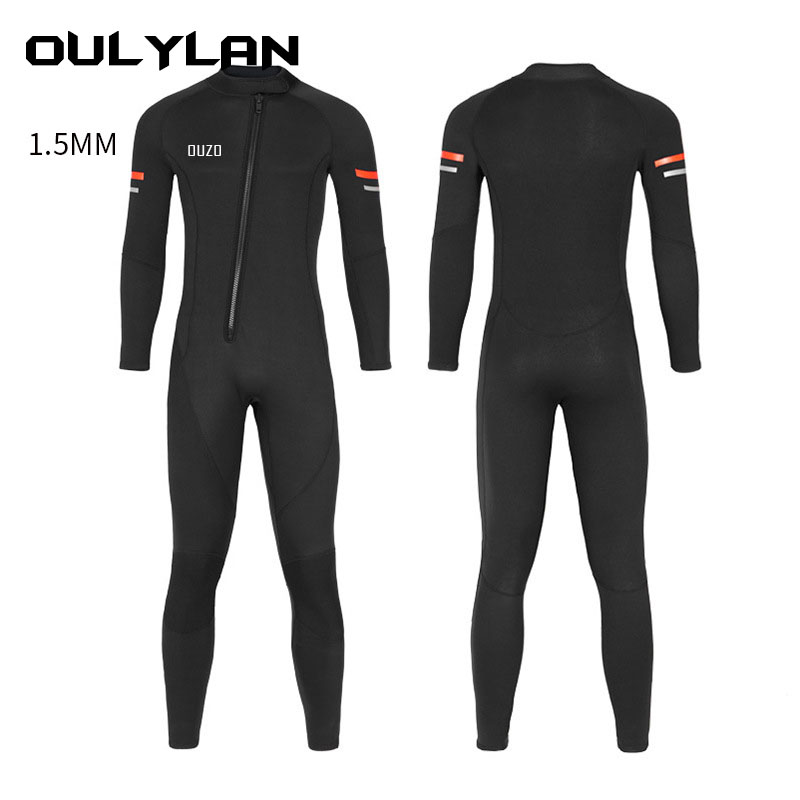 Oulylan 1.5MM Neoprene Wetsuit Men Surf Scuba Diving Suit Equipment Underwater Fishing Spearfishing Kitesurf Swimwear Wet Suit
