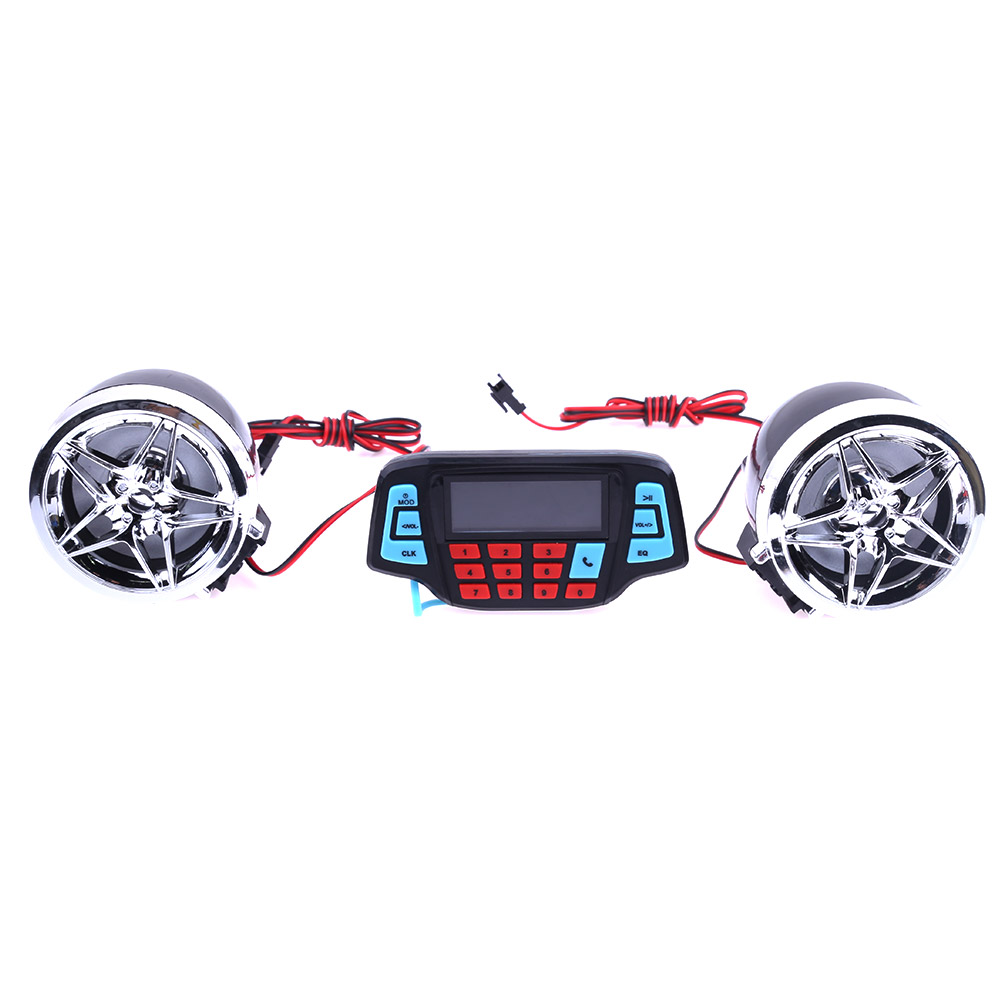 Motorcycle Bluetooth-compatible Audio System FM Radio Stereo Speaker MP3 Player
