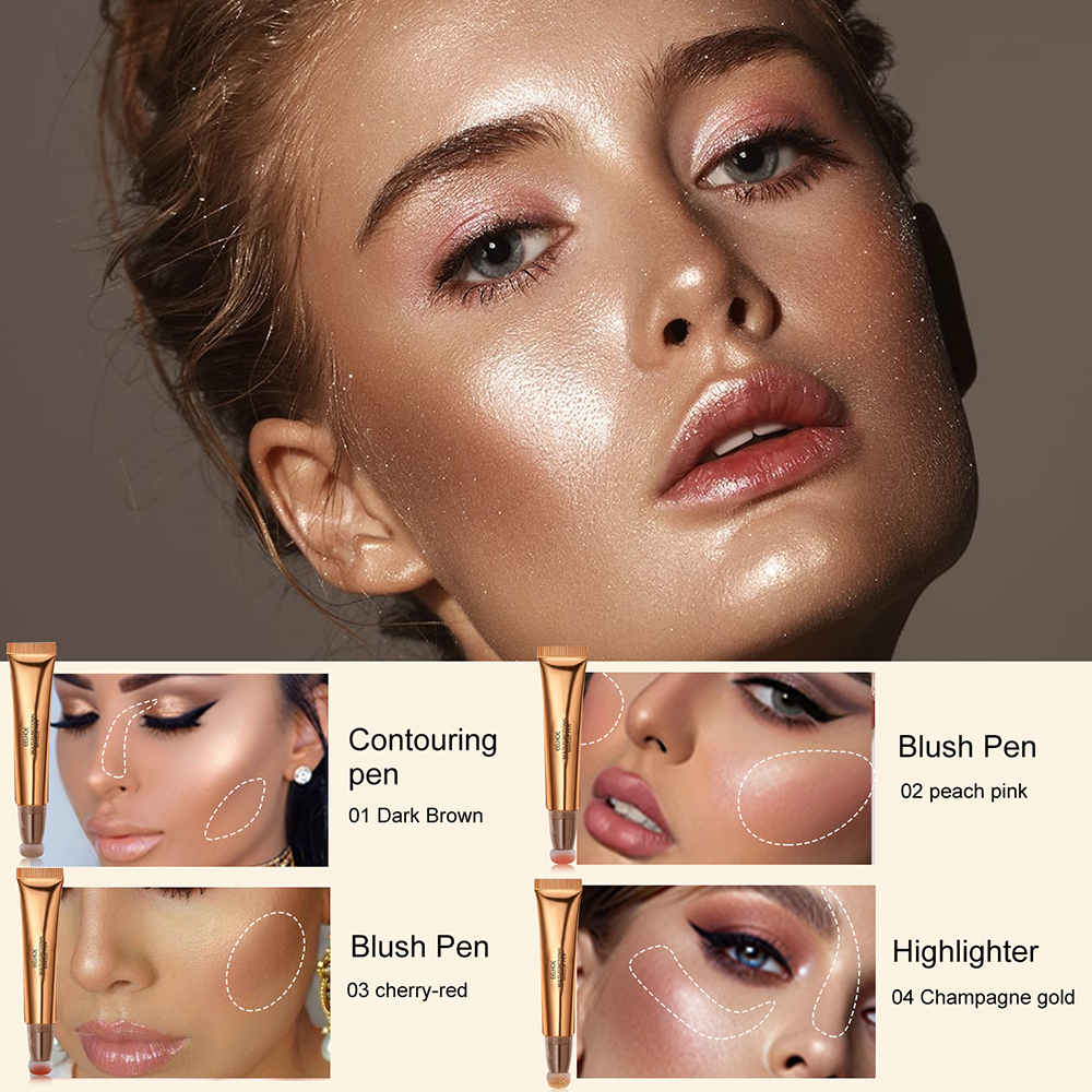 Liquid Contour Beauty Stick Highlight Liquid Blush Cheek Liquid Powder Blusher Waterproof Eye Shadow Multi-purpose Makeup Pen