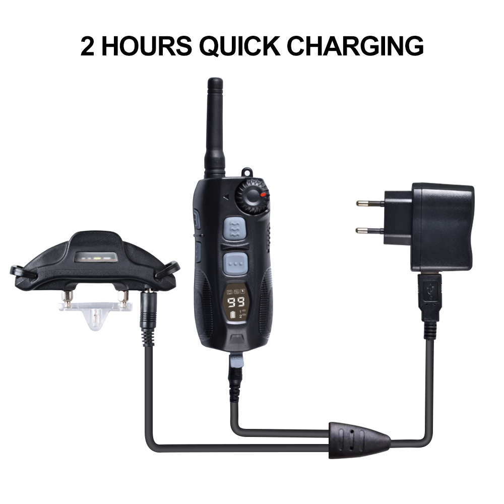 JANPET 1.25Mile Hunting Dog Training Collar Professional Remote PET Trainer Waterproof Electric Shock Dog Collars with LED Light