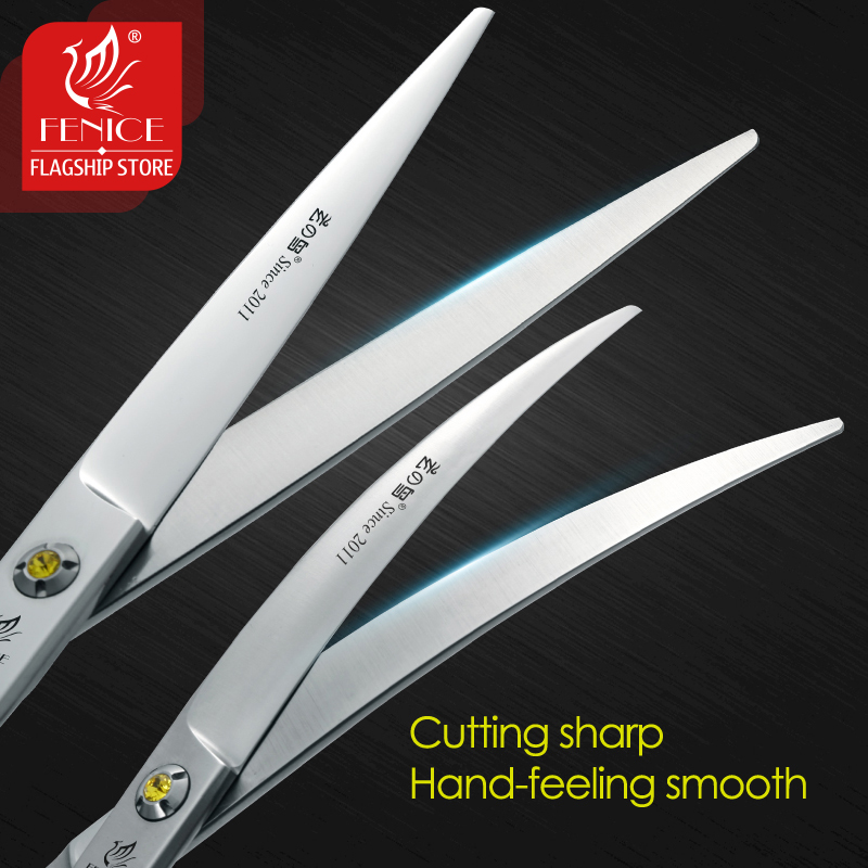 Fenice Professional Pet Scissors Straight&Thinning&Curved Grooming Shears Tool Dog Scissors Grooming