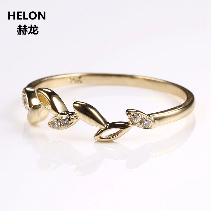 Solid 10k Yellow Gold SI/H Natural Diamonds Women Engagement Ring Wedding Band Fine Jewelry