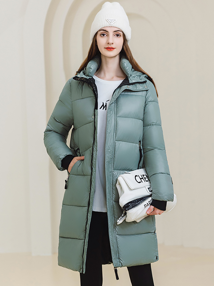 2025 New Winter Puffer Jacket Clothes Women Zipper Loose Padded Coat Female Solid Thicken Warm Long Parkas Outwear F6.29#72