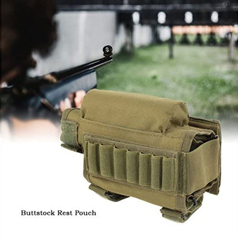 Hunting Carrier Pouch Round Cartridge Bag Shell Buttstock Ammo Tactical Rifle Cases Cheek Rest Riser Ammo Cartridges