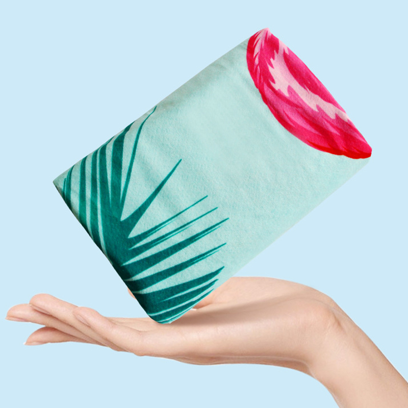 63*183/ 83*183cm Indoor Foldable Yoga Mat Cover Polyester Printed Sweat Absorbing Yoga Blanket Travel Yoga Strap Storage Bag