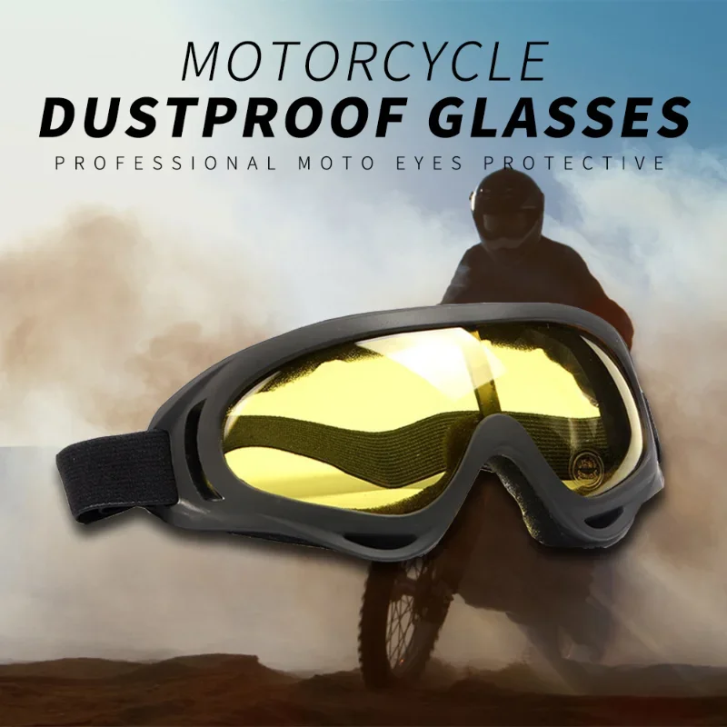 Transparent Lenses Motorcycle Glasses Anti UV Eye Protective Ski Goggles Dustproof Windproof Motocross Glasses Bicycle Biker