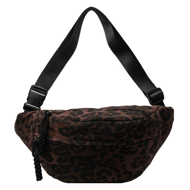 2024 Hot Selling Women's Large Capacity Leopard Pattern Solid Color Zipper Nylon Crossbody Fashion Shoulder Bag H6.29#24 ddmy 98ac
