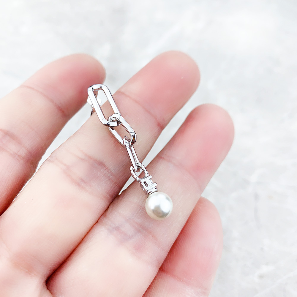 Cool Eyecatcher Earrings Link New Trendy Freshwater Pearls Gift For Women High Quality 925 Sterling Silver Fine Jewelry