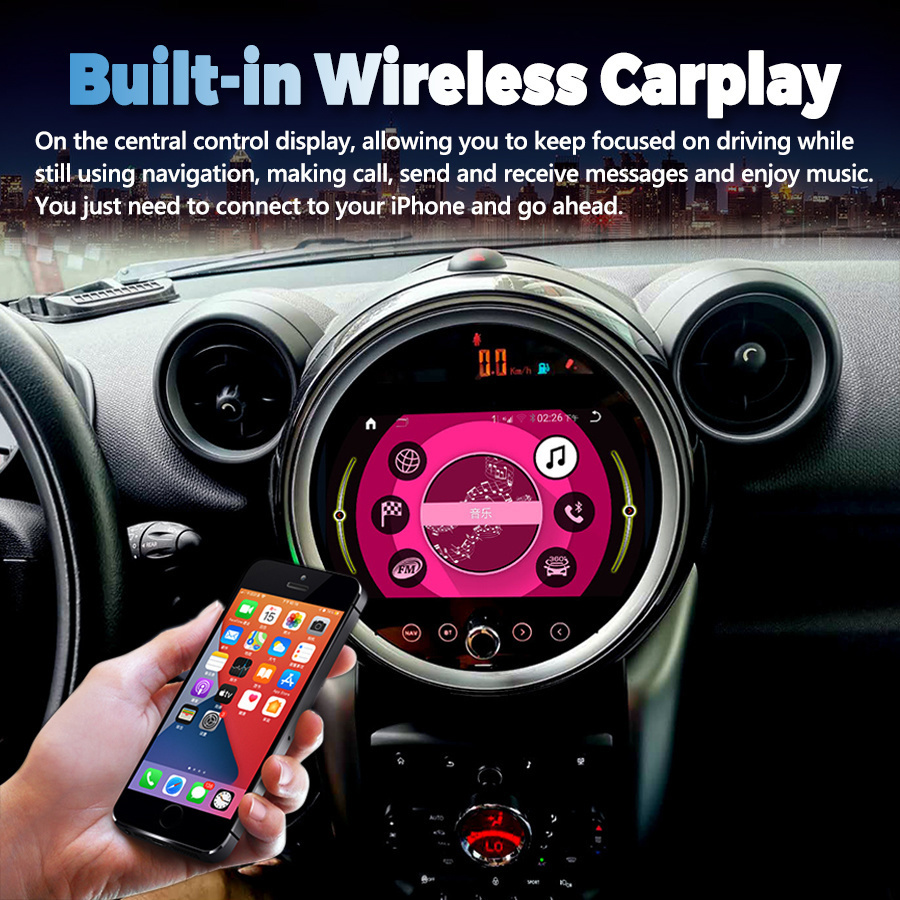 128GB Android 12 Car Radio For BMW MINI Paceman Countryman R56 R60 2007-2014 Navi GPS DSP Carplay Multimedia Player Auto Stereo