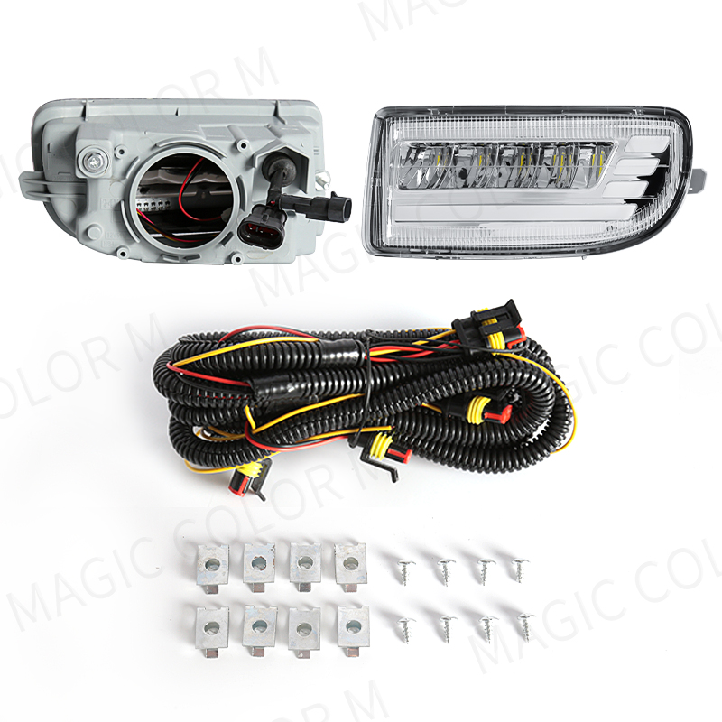 LED Fog Lights For Toyota Land Cruiser 100 LC100 UZJ100 FZJ10 1998-2008 Car DRL Turn Signal Daytime Driving Lamp White Yellow