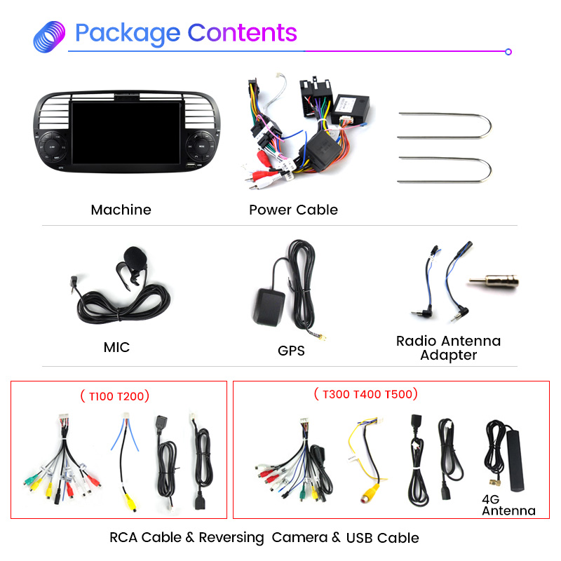 Autoaudio Car Radio For fiat 500 android car intelligent system For Carplay android auto Car multimedia player WIFI RDS DSP BT