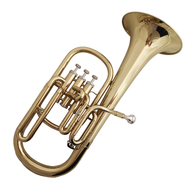 Eb Three Pistons Alto Horn Musical Instruments Yellow Brass Body Lacquer/Silver/Nickel Plated with Case Mouthpiece