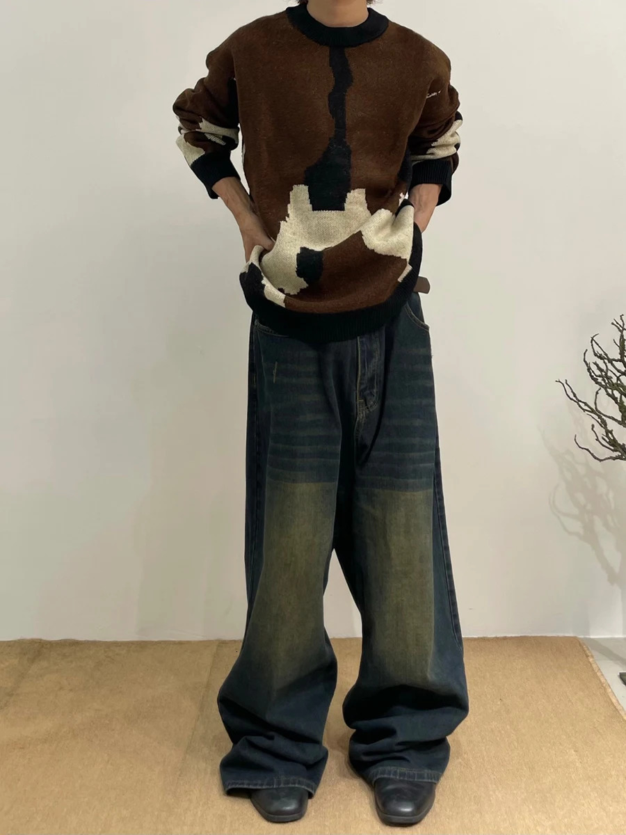 REDDACHiC 90s Retro Skater Oversized Pants Men Green Wash Adjustwaist Wide Leg Casual Brushed Baggy Jeans Y2k Hiphop Streetwear 240619