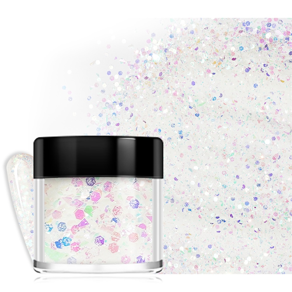 HNDO Bottle 12 Color Sequins Acrylic Powder Glitter Nail Supplies for Professionals Nail Art Sculpture Manicure Shiny Material