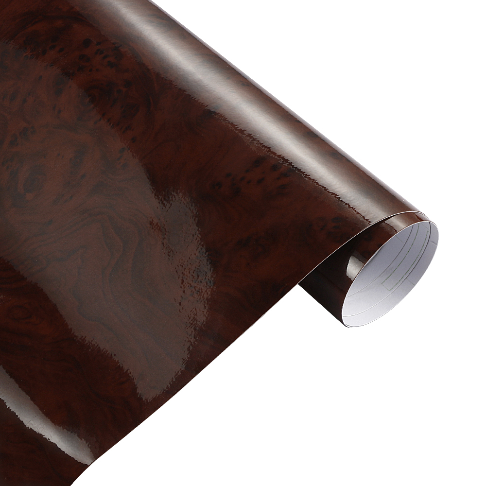 50*200cm Wood Textured Grain Vinyl Wrap Decals Adhesive Glossy Wood Grain PVC Vinyl Film Car Interior Stickers Auto Accessories