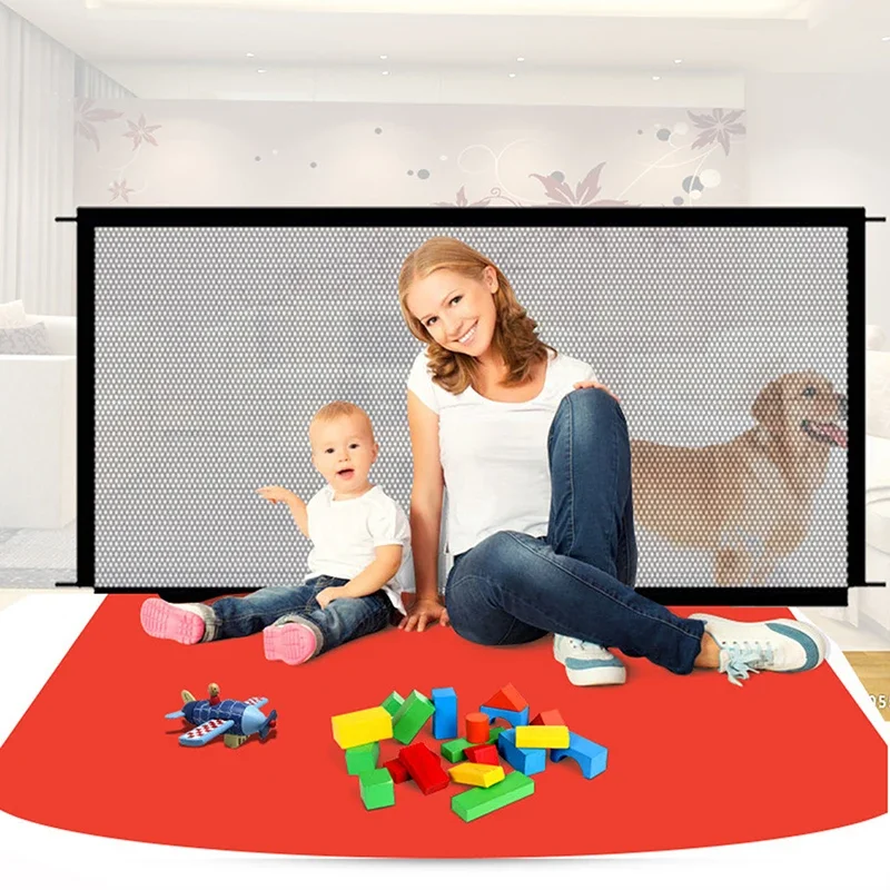 Mesh Guard Gate Outdoor Dog Ingenious Pet Retractable Safety Indoor Stair Tall Toddler Fence Isolation