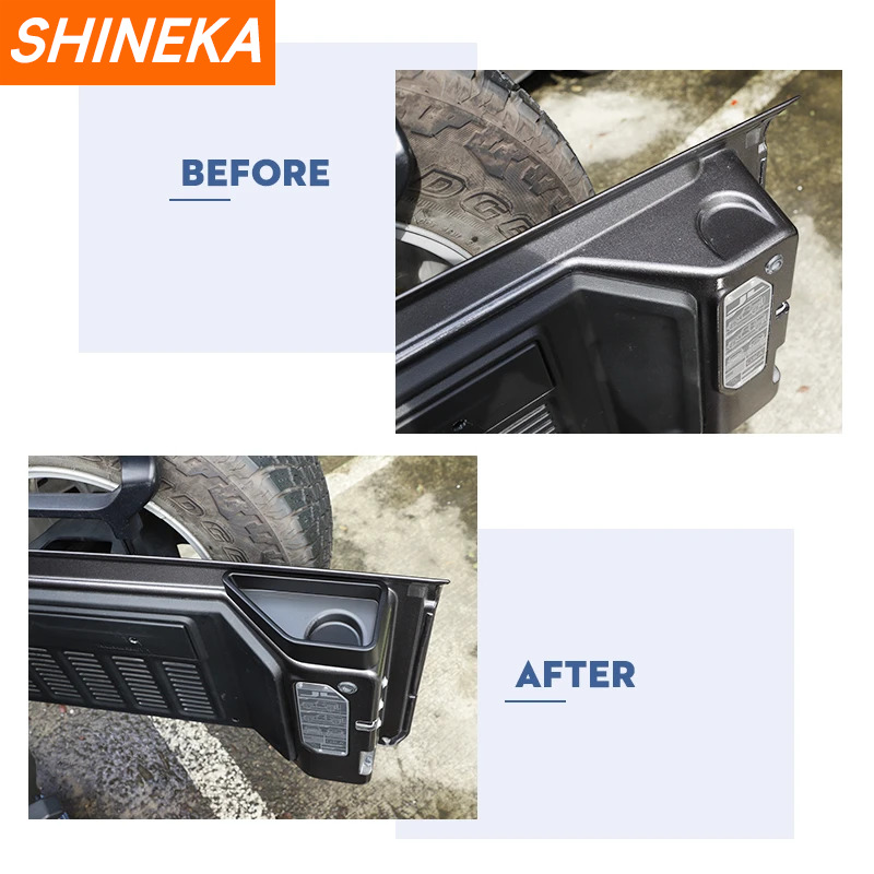 SHINEK Stowing Tidying For Jeep Wrangler JL 2018 2019 2020 2021 Up Car Trunk Tailgate Storage Box Organizer Tray Accessories