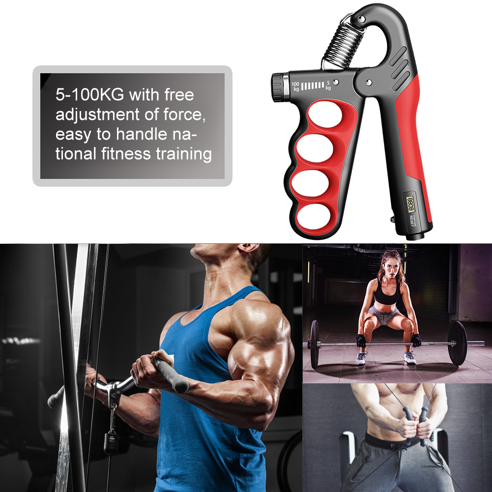 5-100 KG Hand Grip Strengthener Grip Strength Trainer Non-Slip Gripper for Men Women for Musicians Athletes Hand Injury Recovery
