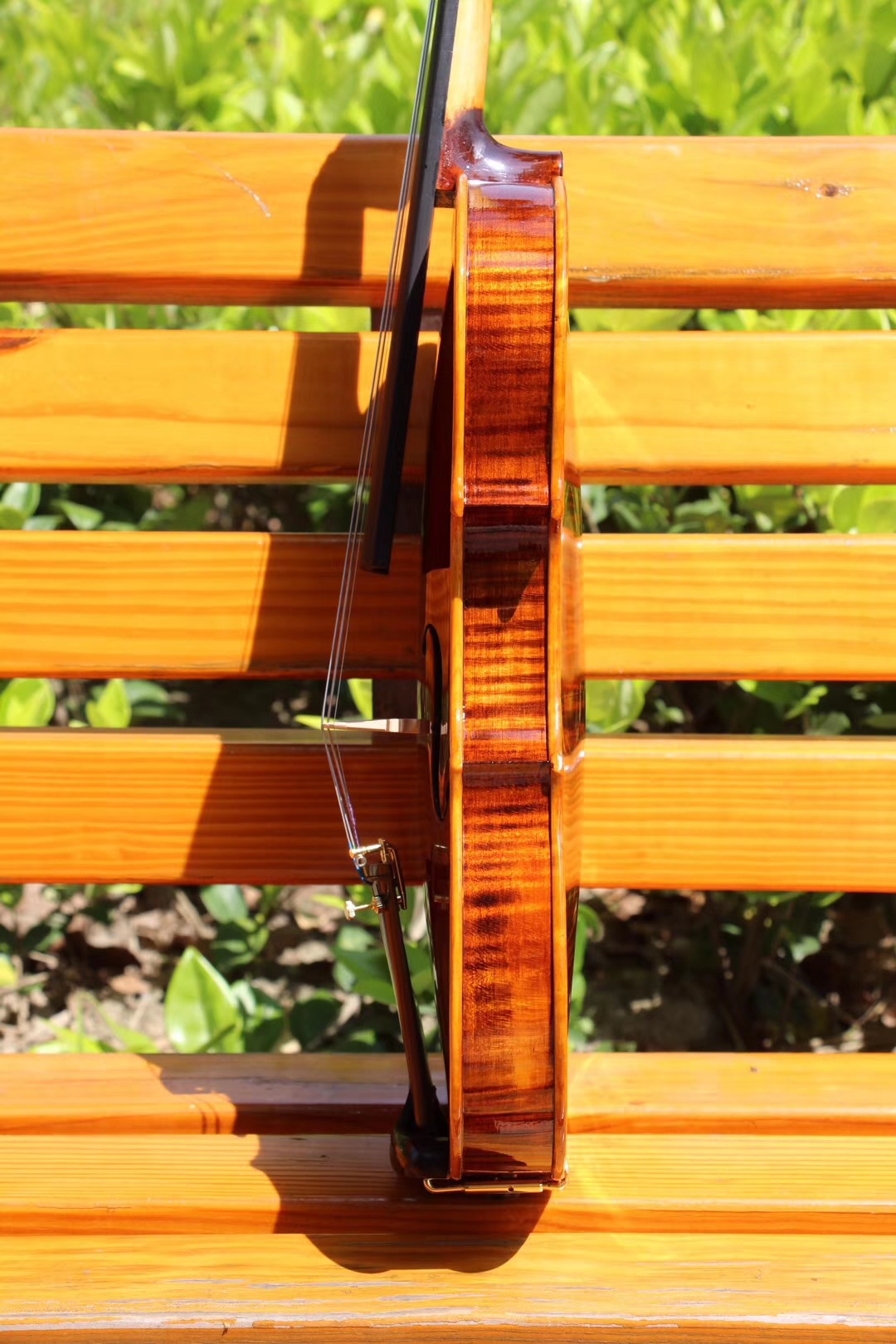 Natural dense flame 100% handmade violin Maple back panel, side panel, spruce panel red violino professional musical instrument