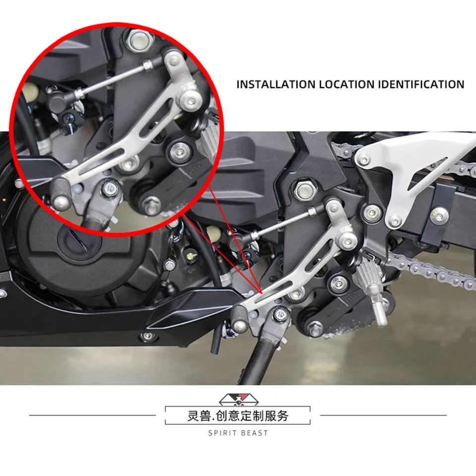 Spirit Beast Motorcycle Bracket shift lever adjustable shift lever Extended foot step shifting For Kawasaki ninja400 z400