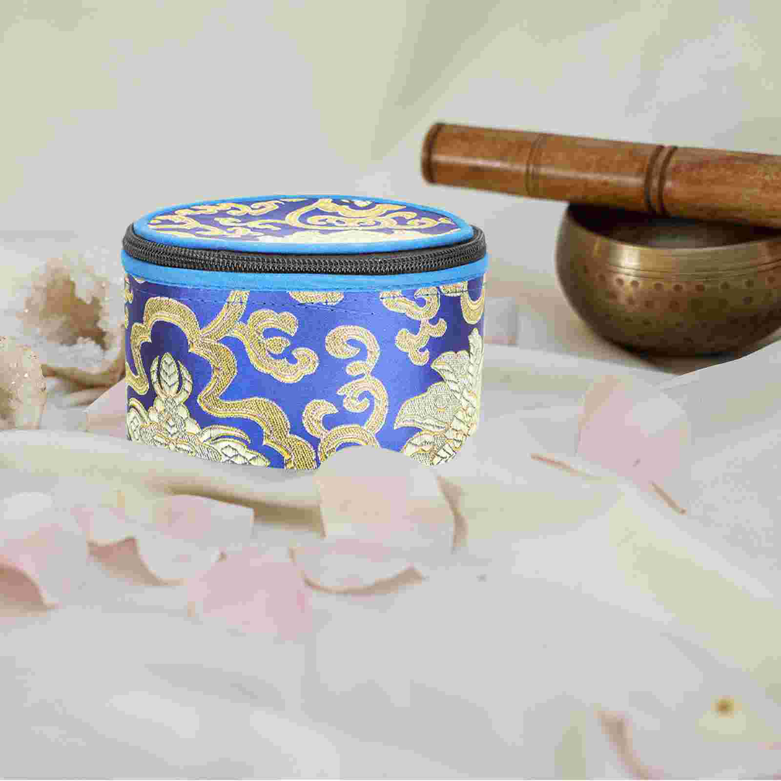 Tibetan Sound Bowl Bag Singing Sound Case Storage Tibetan Pouch Smallinstrument Monk Crystalprayer Bath Holder Chakra Meditation