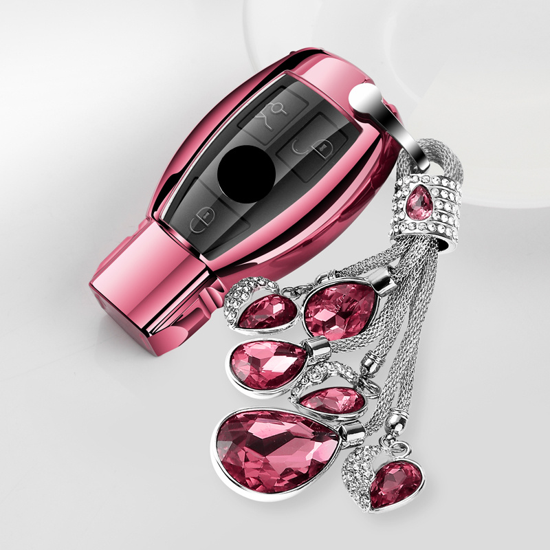 Colorful New Soft TPU Car Key Fob Case Full Cover For Mercedes Benz E C Class W204 W212 W176 GLC CLA GLA Car styling Accessories