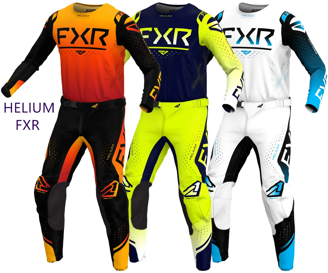 2023.06 Helium FXR Gear Set Motocross Clothing Off Road Moto Jersey Set Mx Breathable Dirt Bike Combo Suit