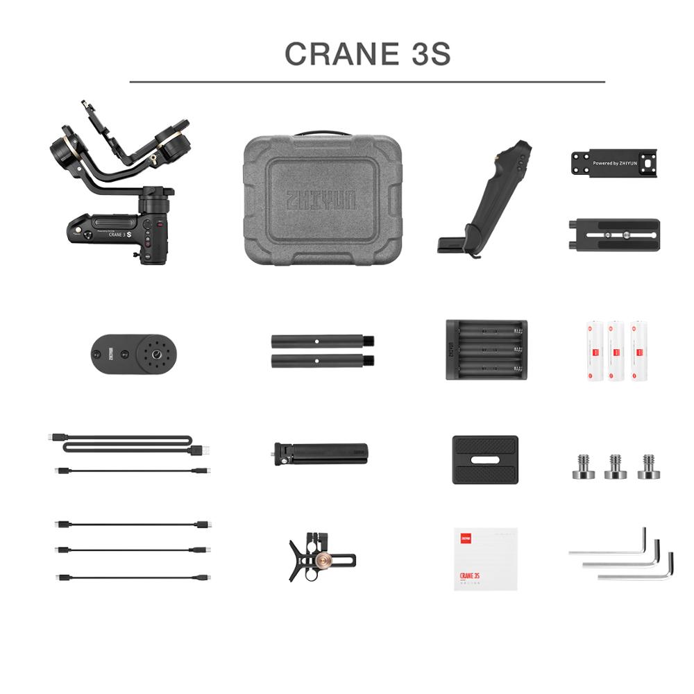 ZHIYUN Crane 3S-E/Crane 3S 3-Axis Handheld Gimbal Payload 6.5KG for Video Camera DSLR Camera Stabilizer New Arrival