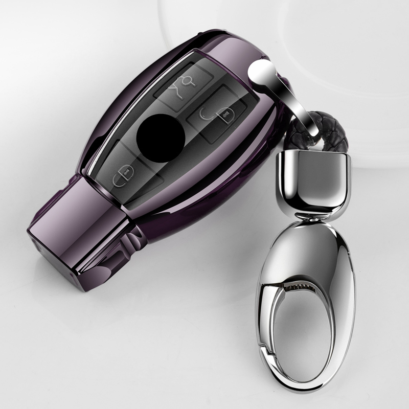 Colorful New Soft TPU Car Key Fob Case Full Cover For Mercedes Benz E C Class W204 W212 W176 GLC CLA GLA Car styling Accessories