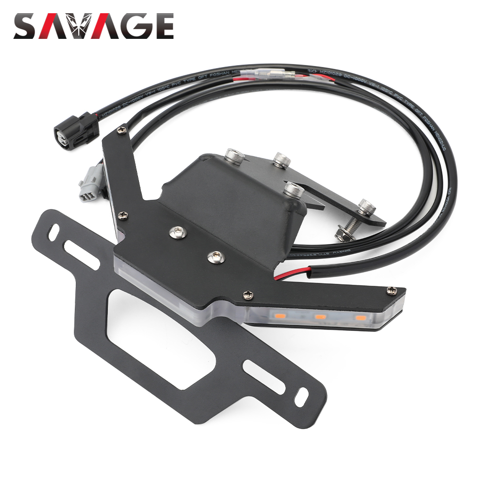License Plate Holder For KAWASAKI Z900 Z900SE Z 900 SE Motorcycle Accessories Bracket with LED Turn Signal Light Rear Tail Tidy
