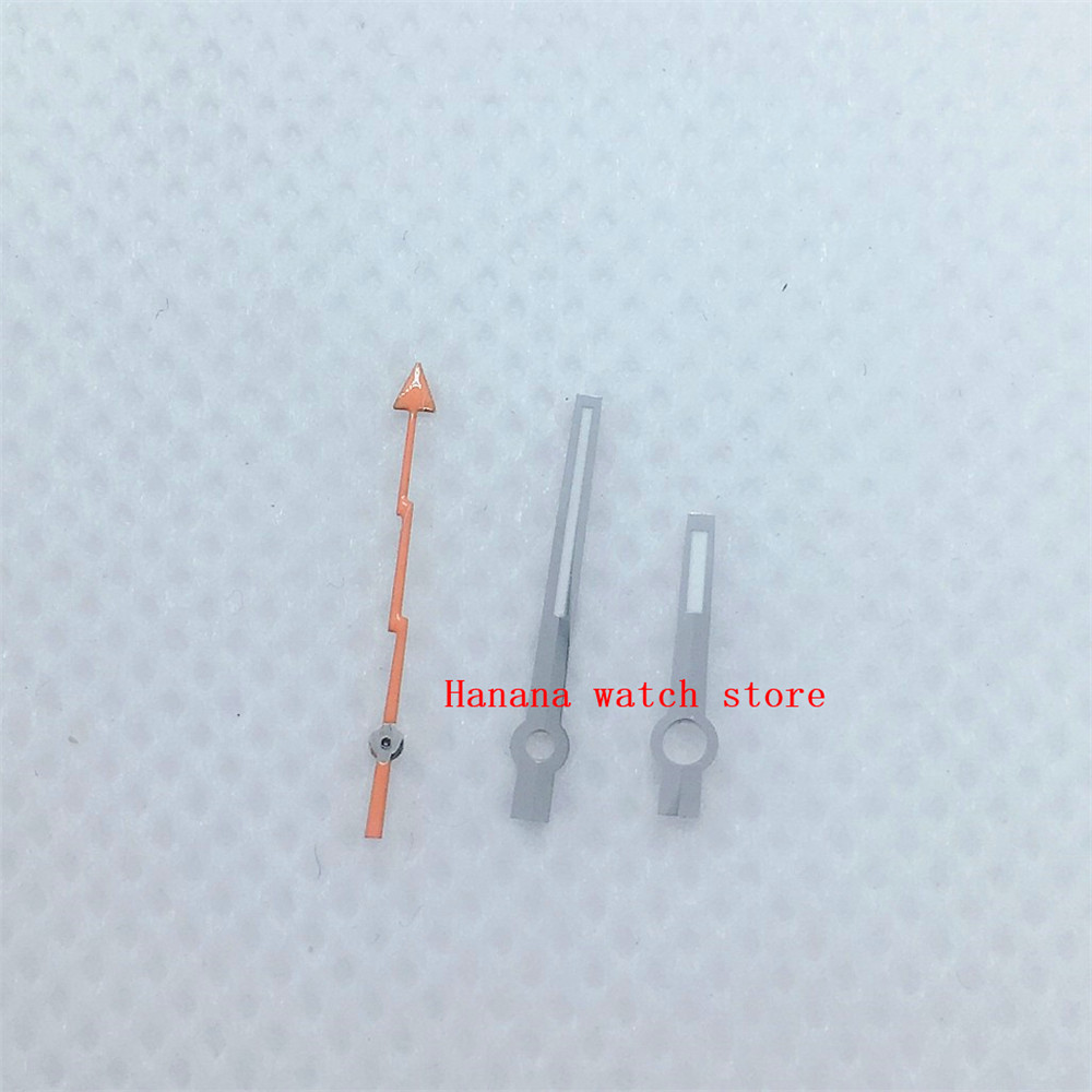 Orange Second Watch Bend Hands Green luminous fit Miyota 8205,8215,821 series Movement automatic mens watch