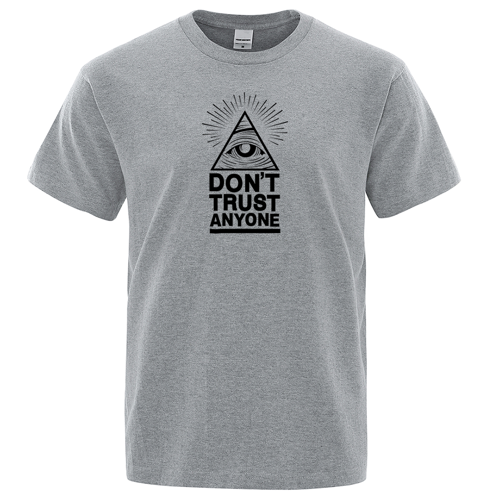 summer Women T-shirts Dont Trust Anyone Illuminati All Seeing Eye T-shirt letter pattern t shirt Harajuku suit tops tees