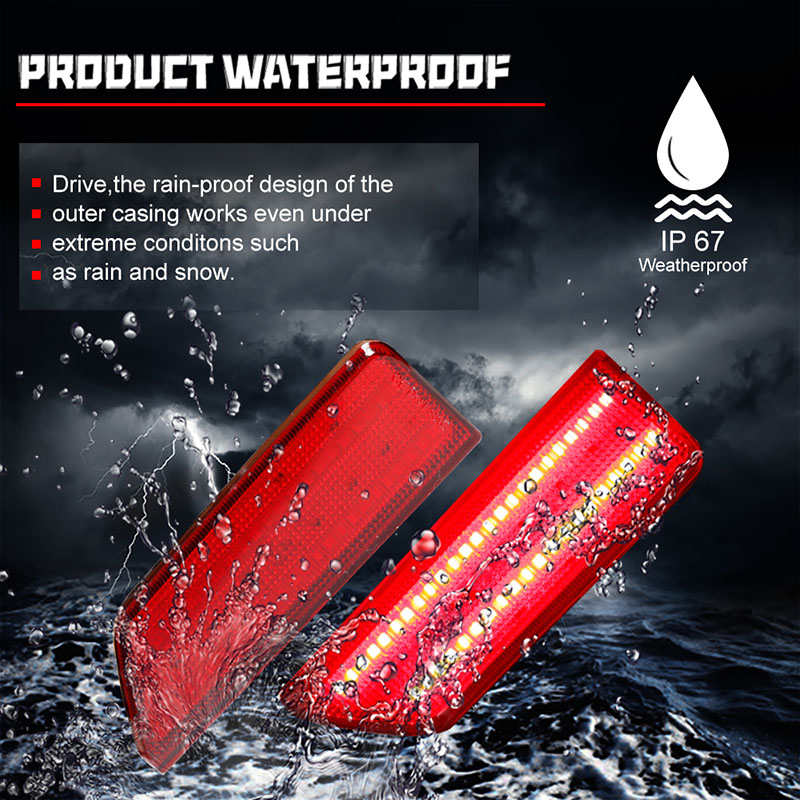 Gtinthebox Smoked / Red Lens Red LED Rear Bumper Reflector Lights For 2016 2017 GMC Terrain Tail Brake Lights Rear Fog Lights