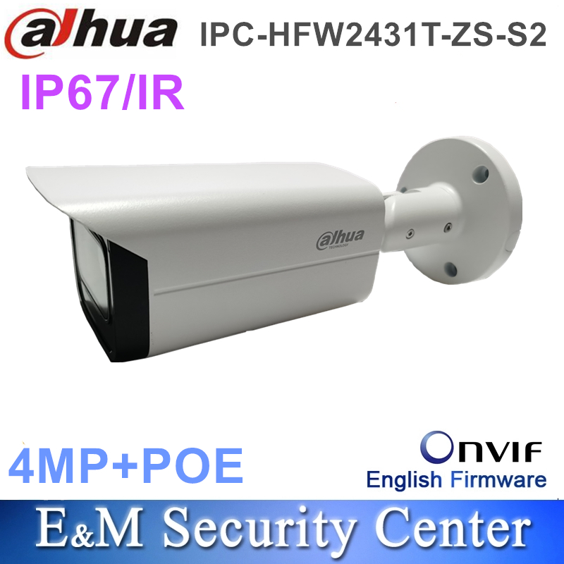 Original Dahua IPC-HFW2431T-ZS-S2 & IPC-HFW2441T-ZS 4MP WDR IR Bullet Network Camera 2.7~13.5mm VF lens POE Night vision