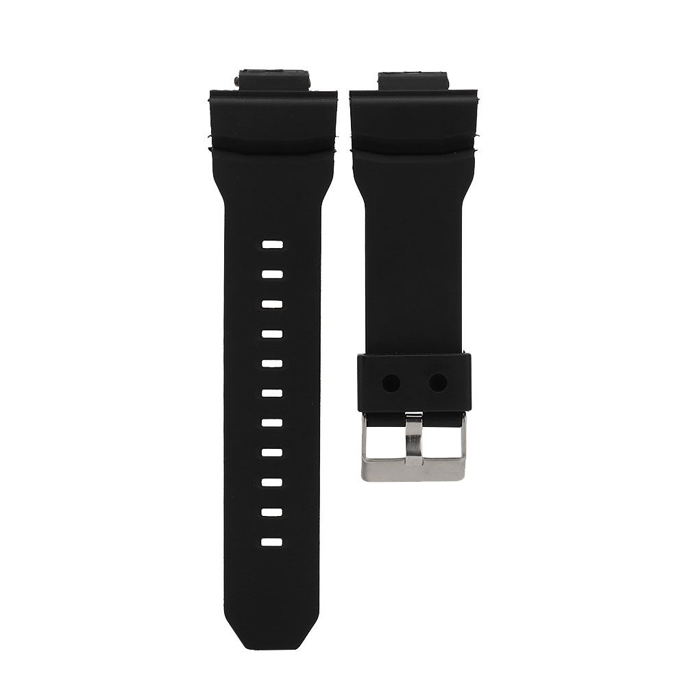 PU Leather Black Watch Strap Watchband with Adjustable Strap Buckle Fits for GA150 GA200 GA300 GLX Watch Accessory Part