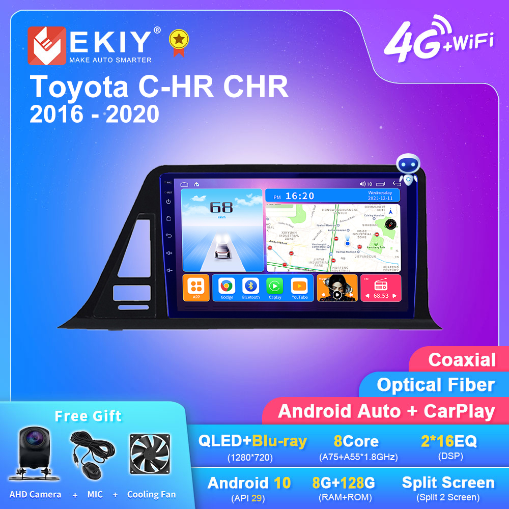 EKIY T7 Android Car Radio Carplay For Toyota C-HR CHR 2016-2020 Right hand driver Stereo Multimedia Video Player GPS Navi 1Din