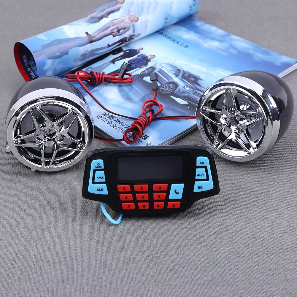 Motorcycle Bluetooth-compatible Audio System FM Radio Stereo Speaker MP3 Player