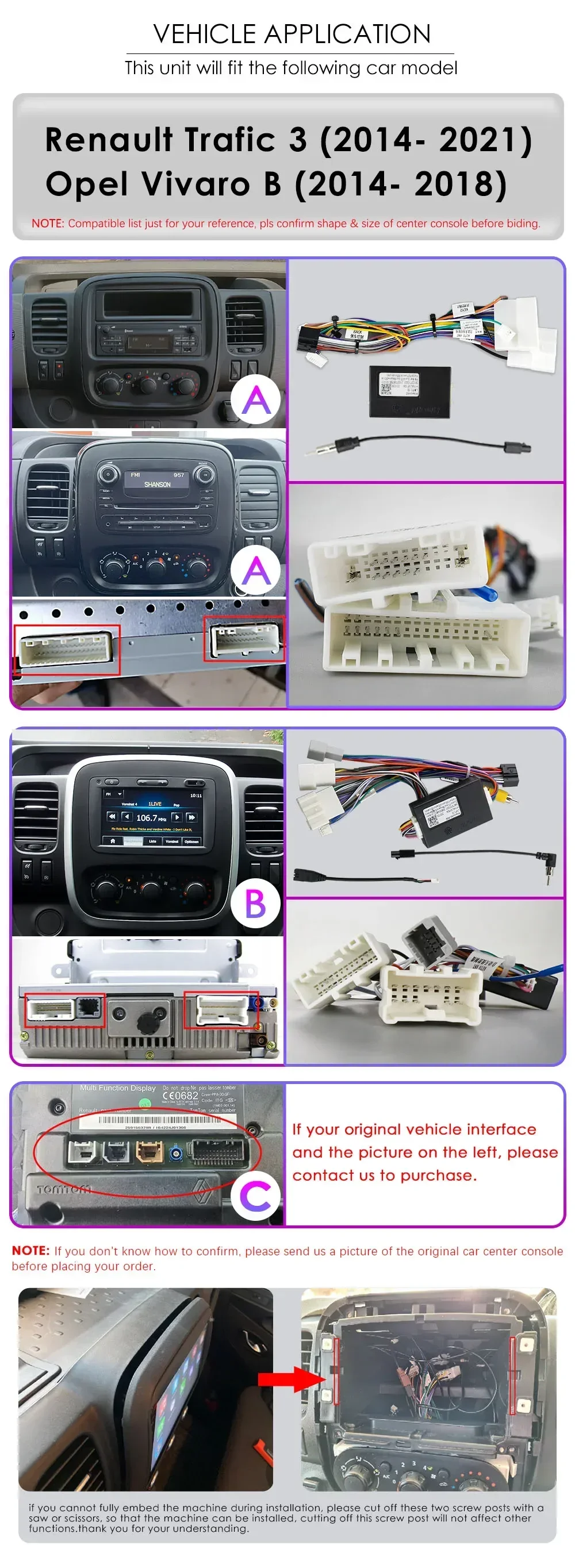Android 12 Car Auto Radio multimedia Video player for Opel Vivaro B 2014-2021 Renault Trafic 3 2din Gps Navi Stereo 4G Carplay