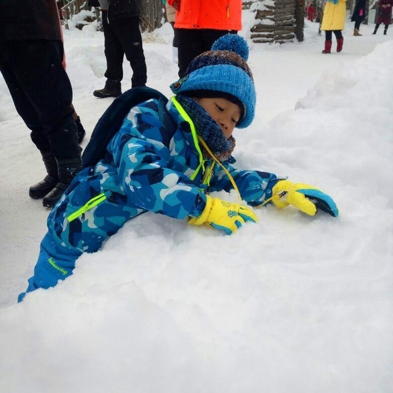 -30 degree Kids Ski Suit Boy Girls Winter Outdoor Sports Waterproof Skiing Snowboarding Jackets Snow Pants Children clothing Set