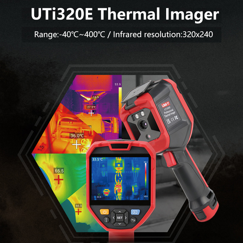UNI-T Thermal Imaging Camera UTI320E 320 X 240 Pixel Infrared Camera Thermographic Camera Transport Tube Testing 3.5-inch IP54